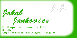 jakab jankovics business card